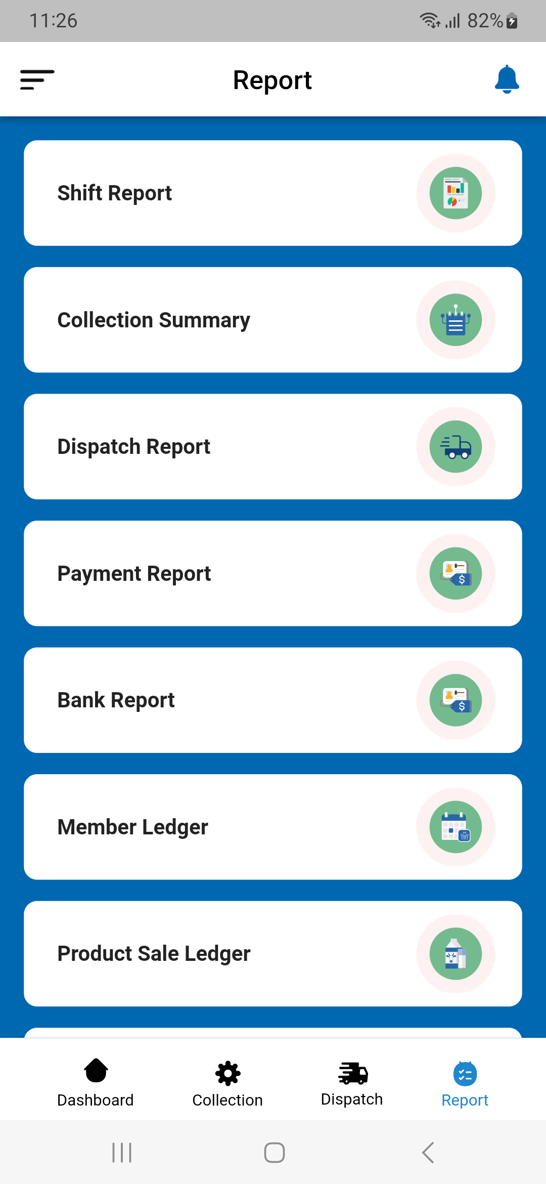 Reports Menu